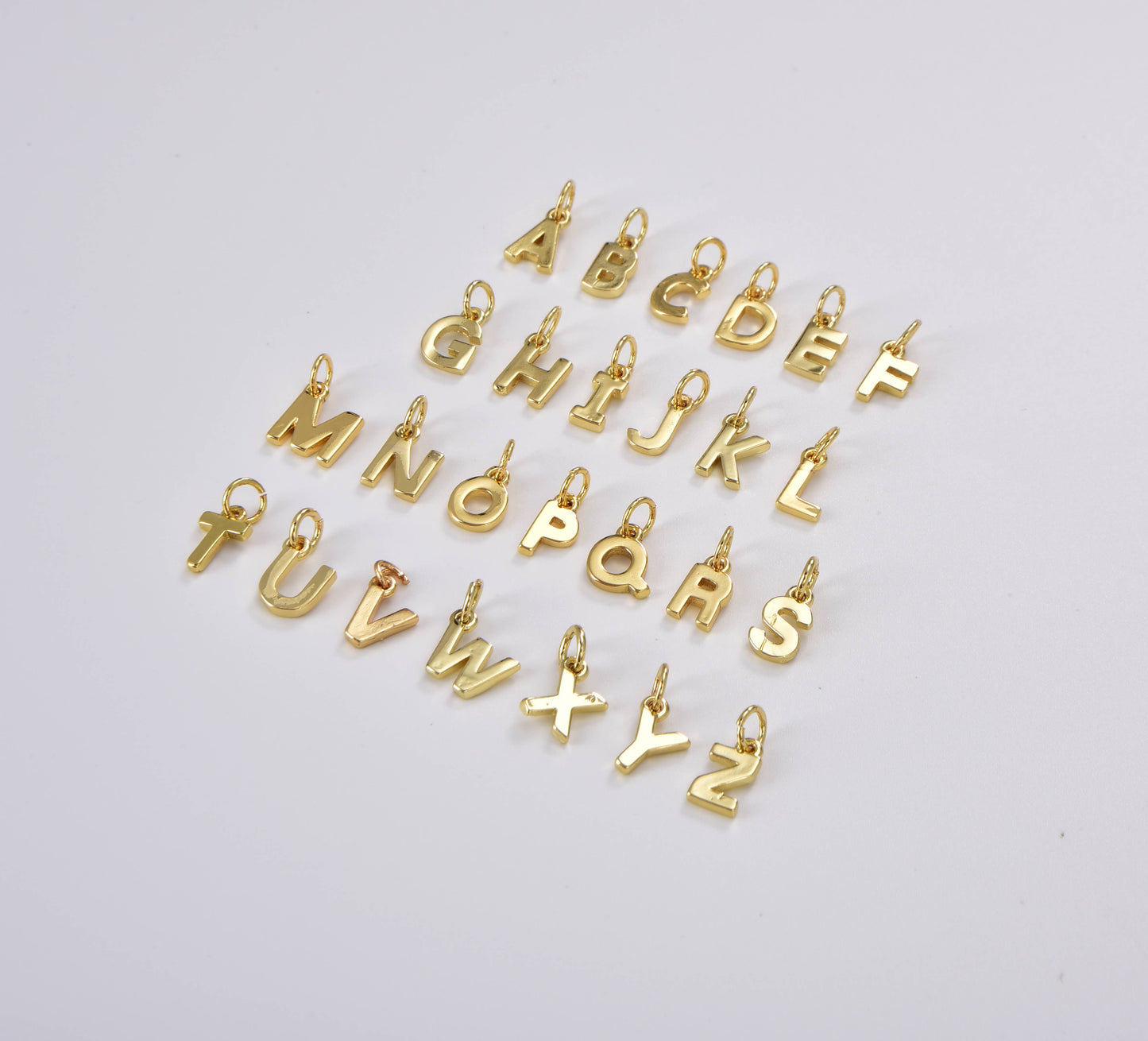 Gold Filled Personalized Initial Letter Charm, Gift CP1242: E