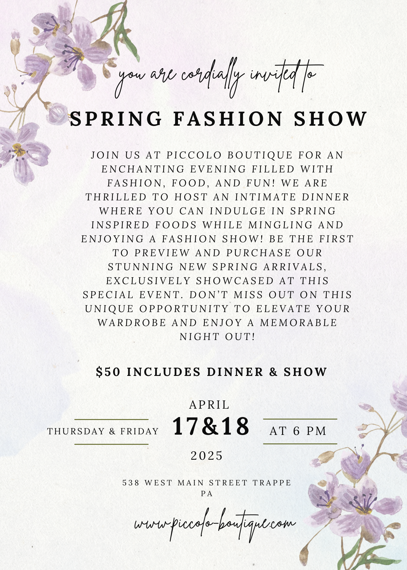 Spring Fashion Show 4/17