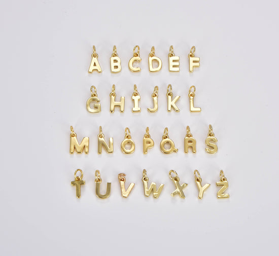 Gold Filled Personalized Initial Letter Charm, Gift CP1242: M