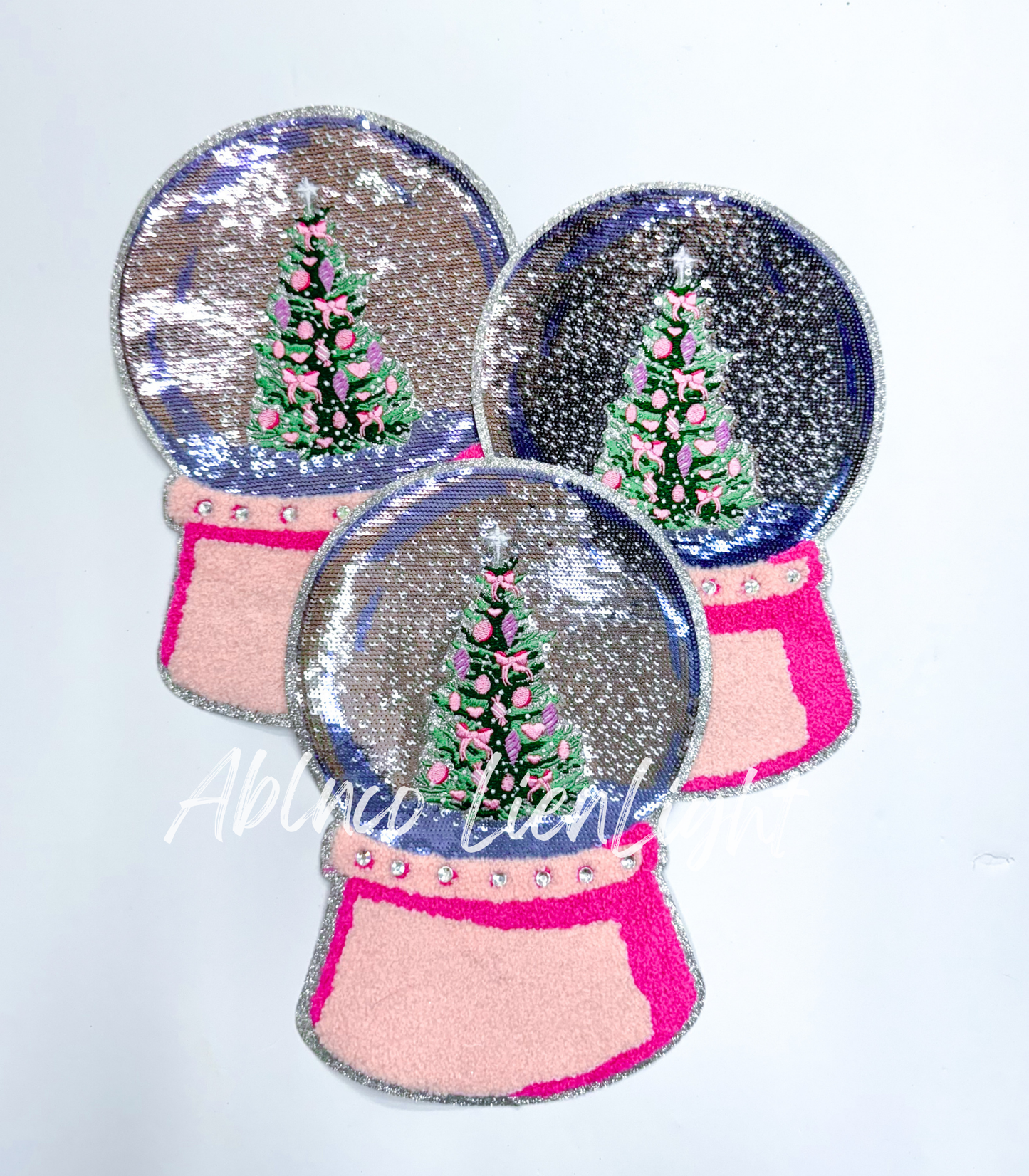 Big Snow Globe Christmas Chenille Patch