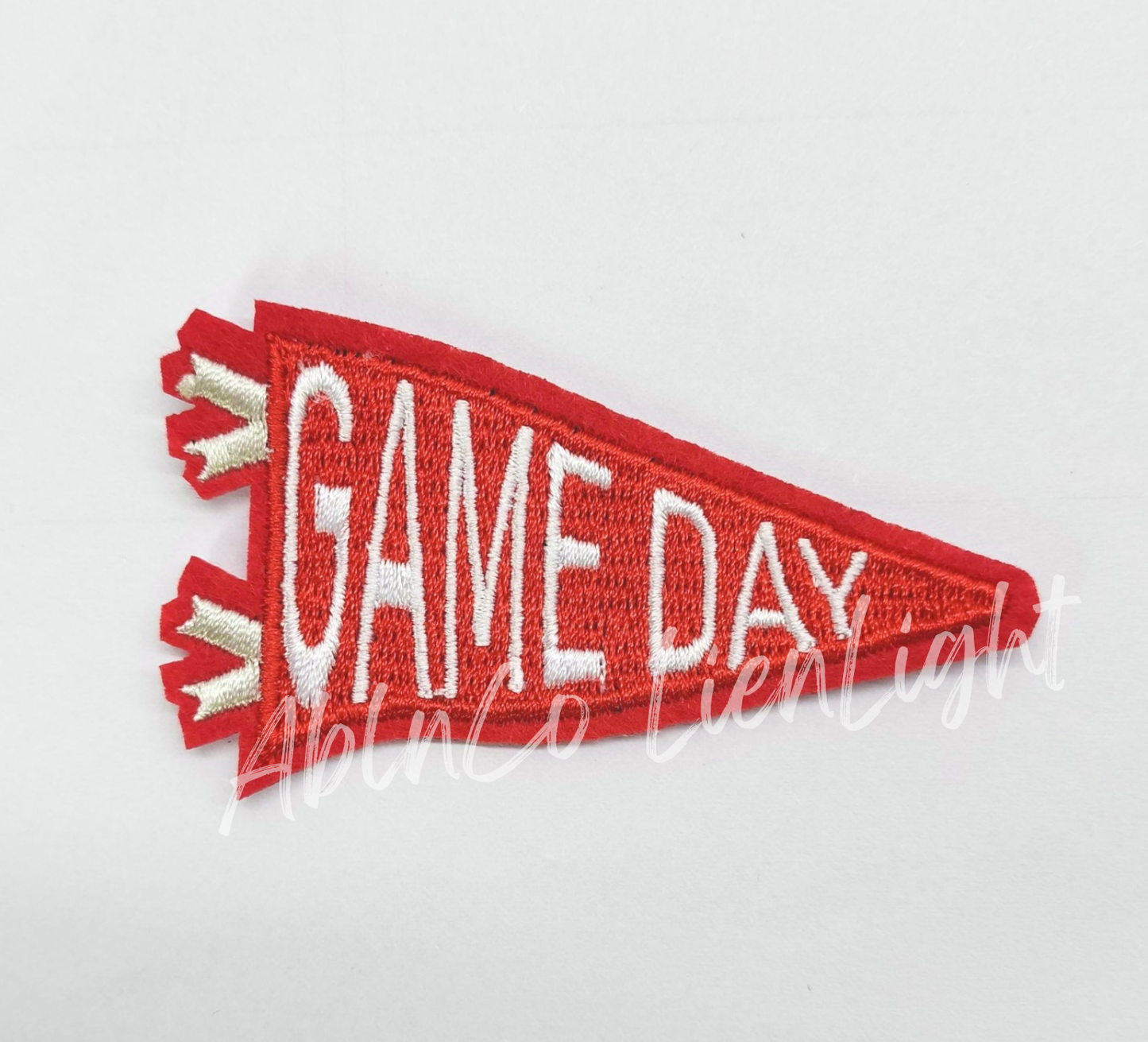 Trucker hat patches 3” red game day flag patch iron on