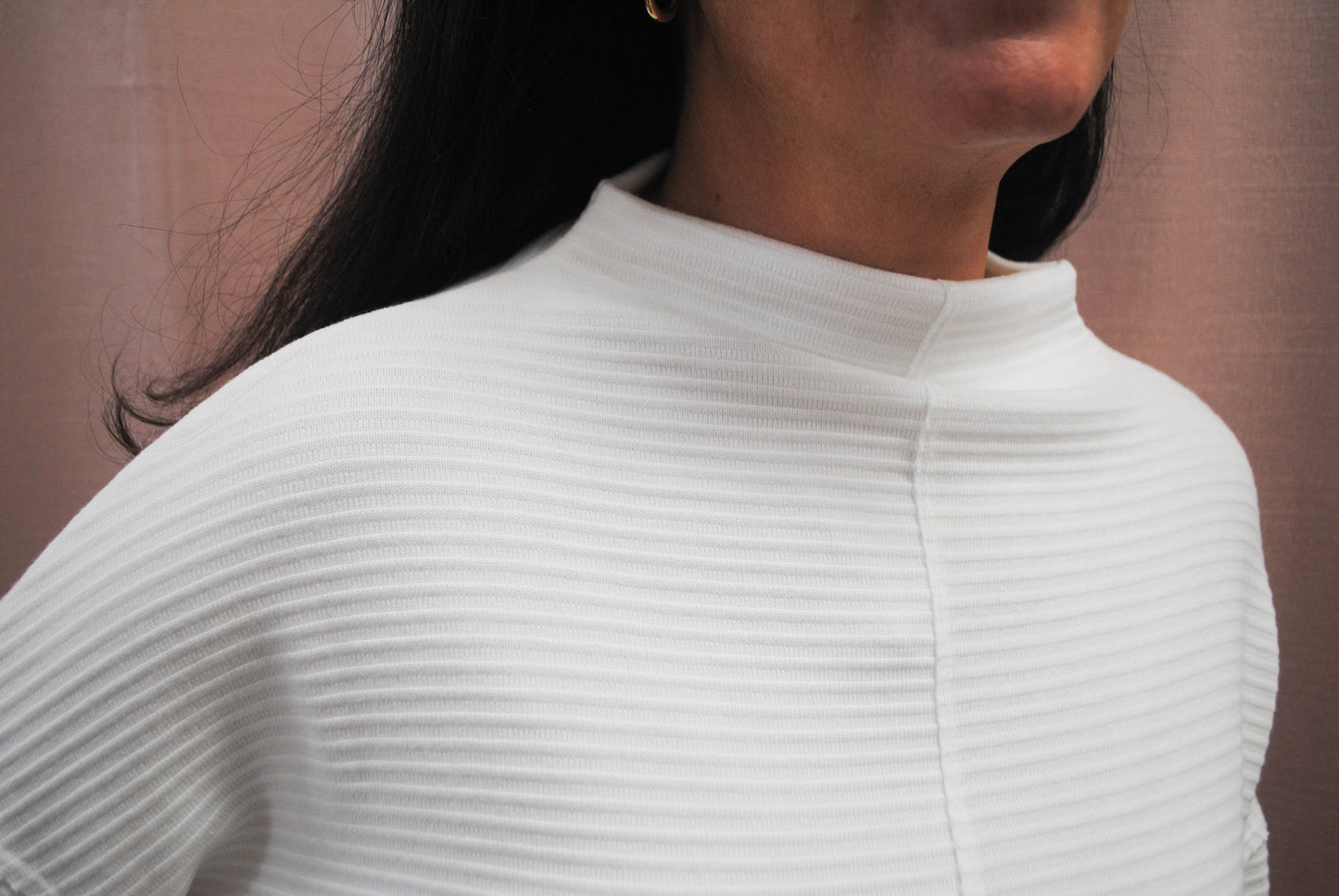 Fresh Air Ribbed Mock Neck