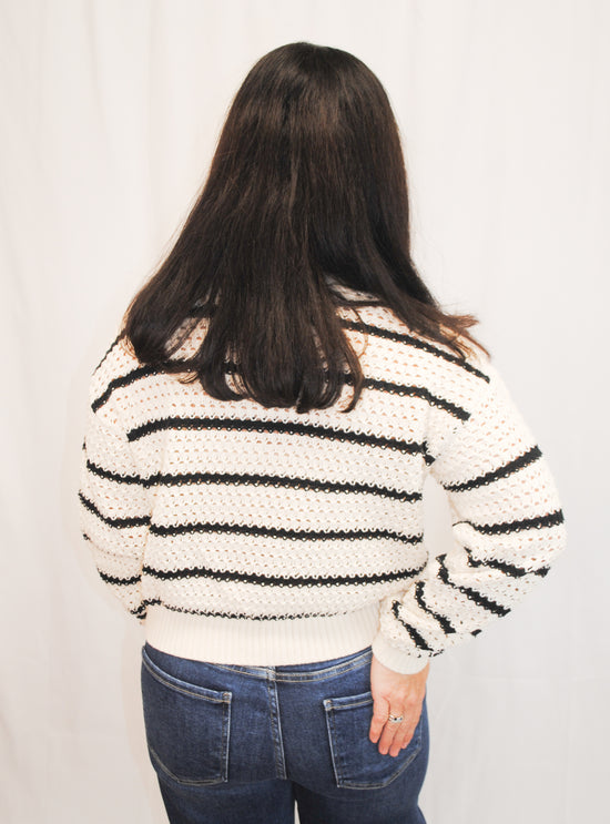 Casual Chic Knit Striped Sweater