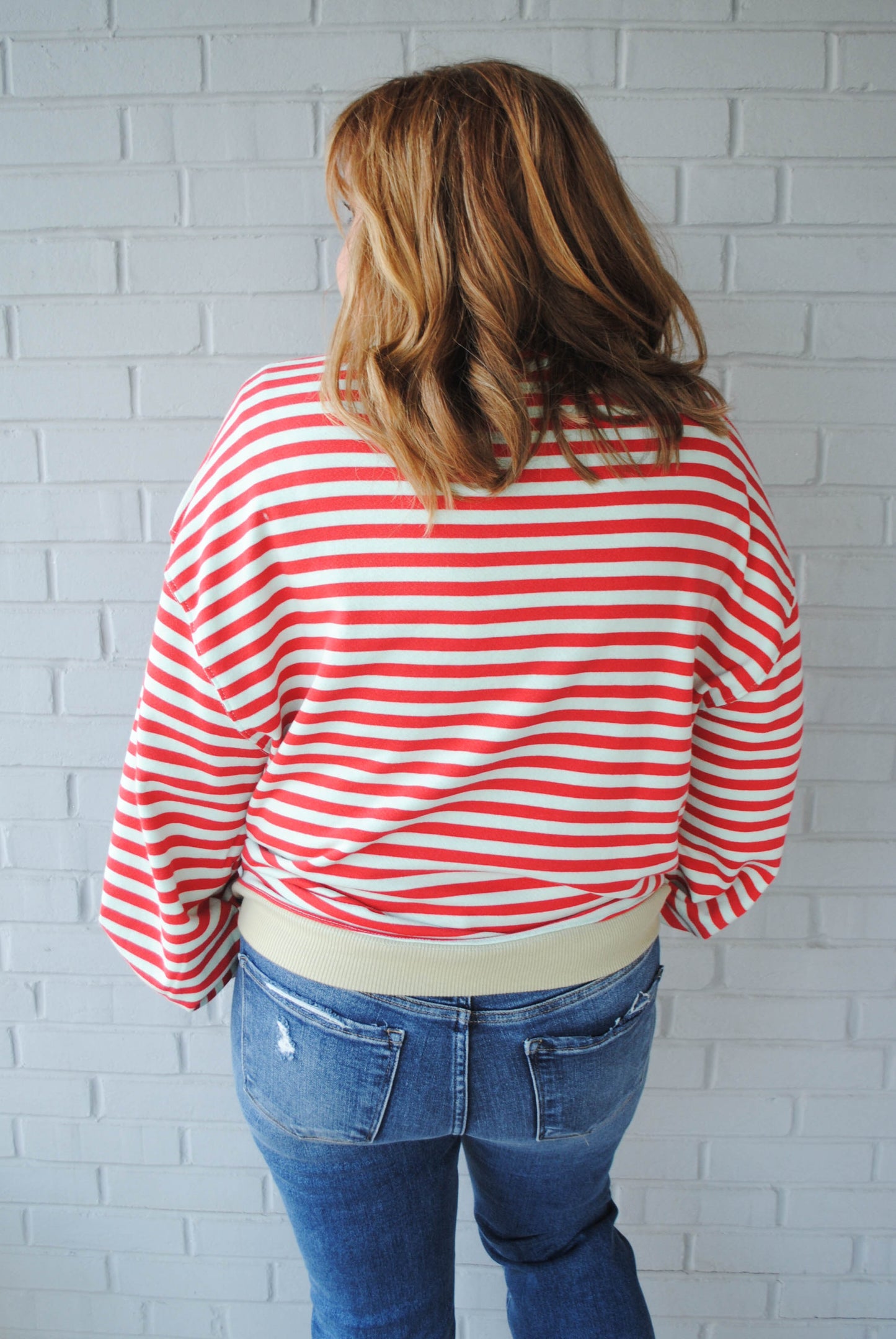 Classic Striped Crew Cherry Striped