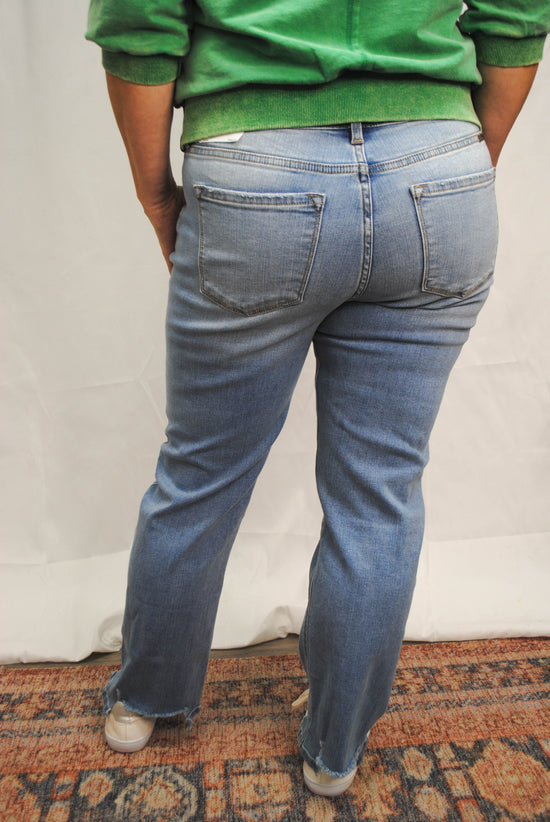 Faith High Rise Straight Denim