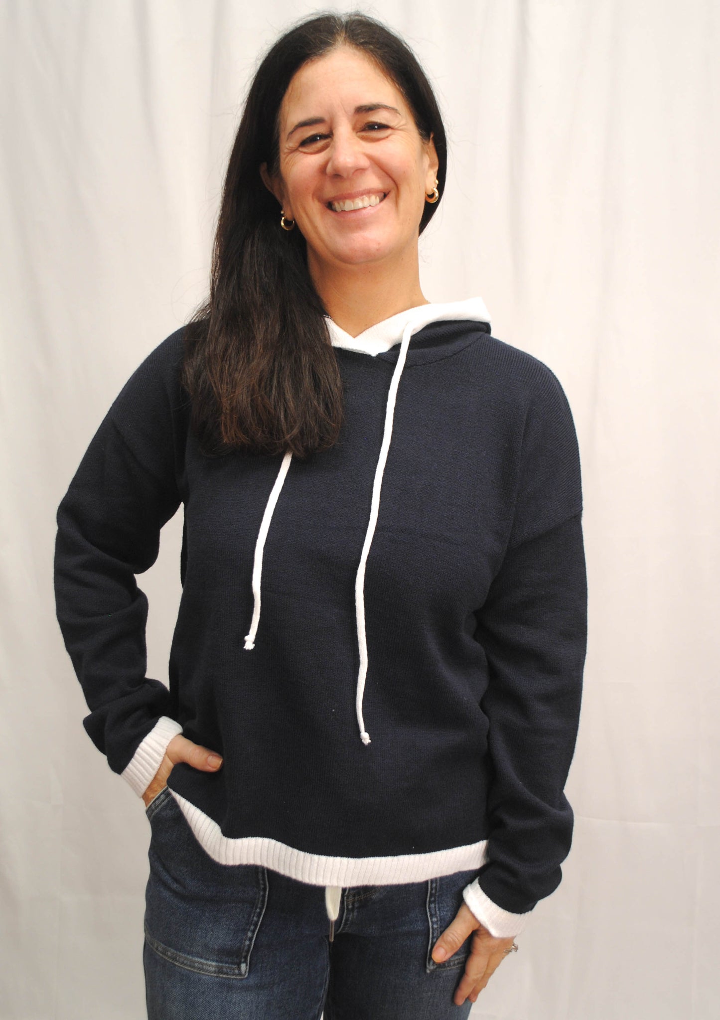 Jessie Navy Hoodie