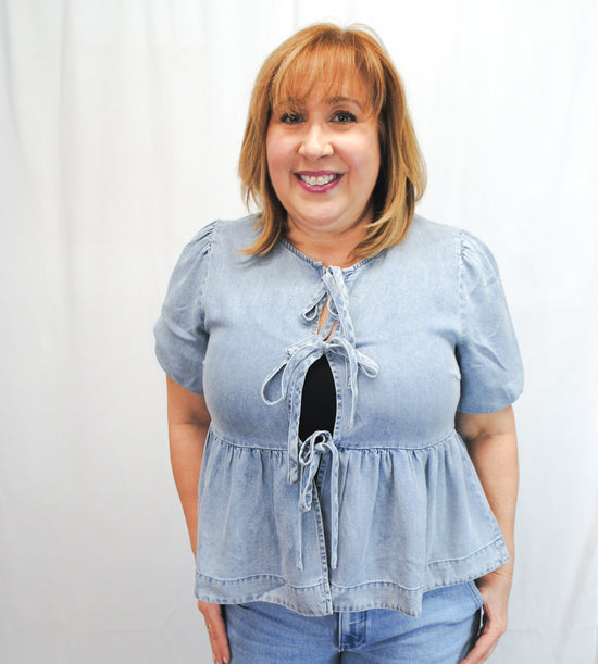 Wistful Dreams Denim Blouse