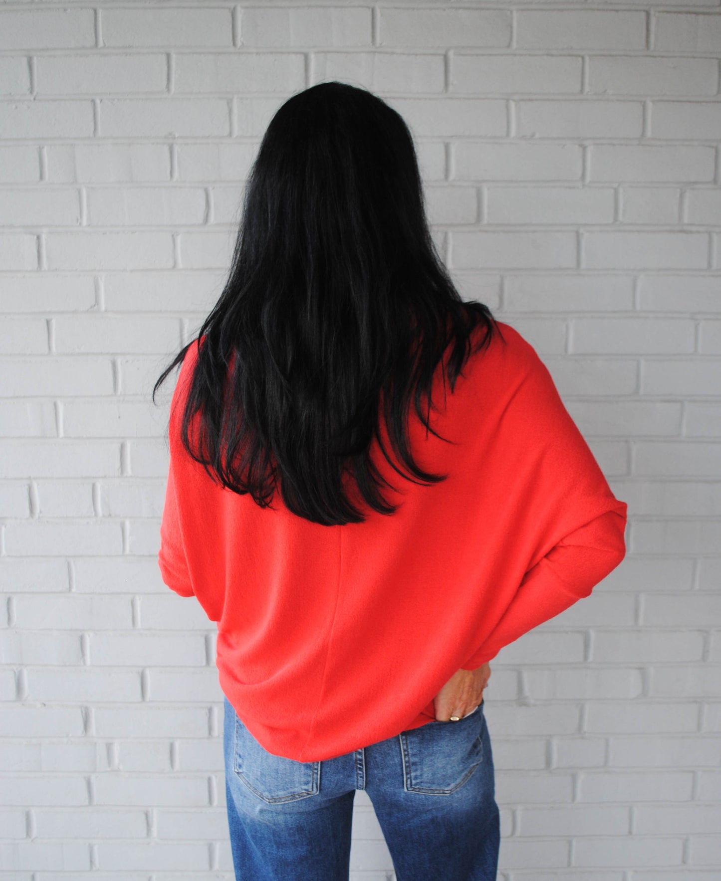 Fearless Off the Shoulder Sweater Red