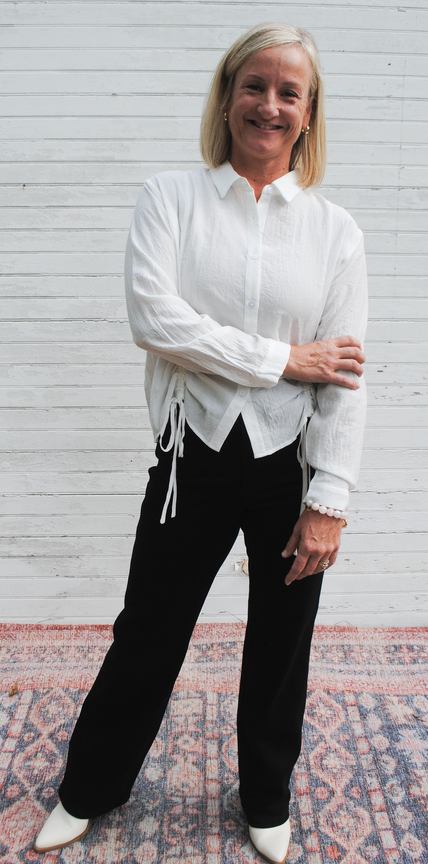 Sheer Genius White Button Up