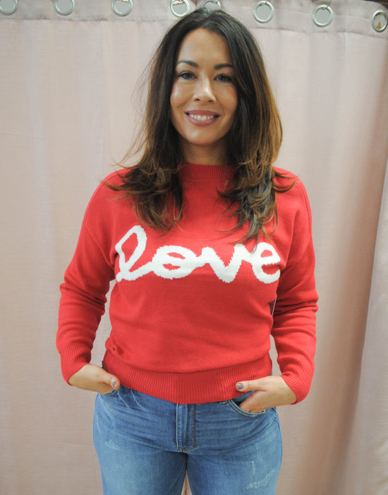 Love Sweater Red