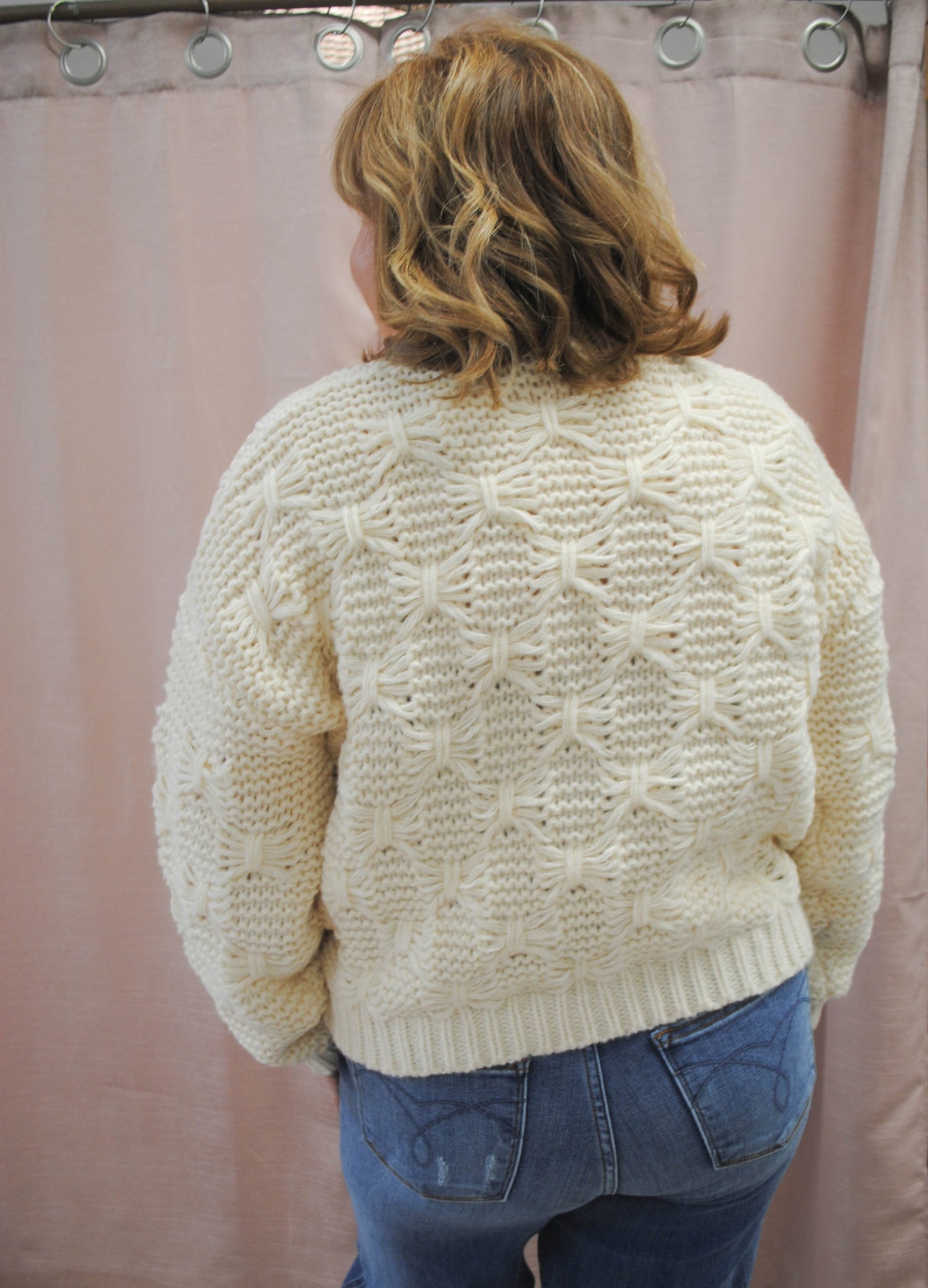 White Cocoa Cable Knit Sweater