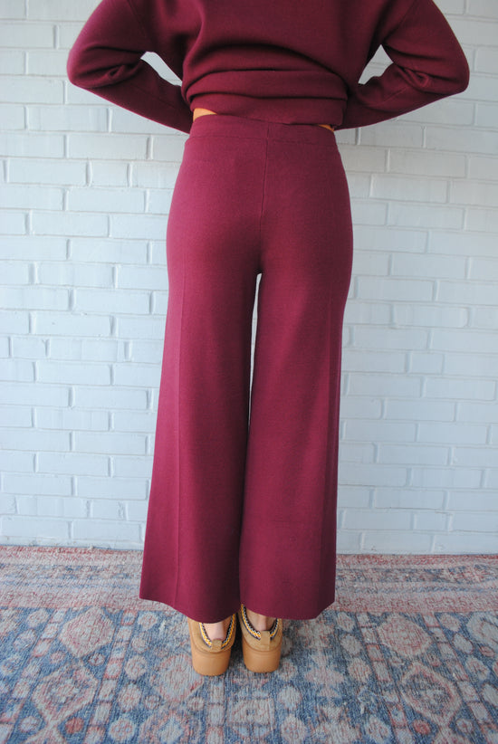 Brave and Loyal Burgundy Sweater Pants