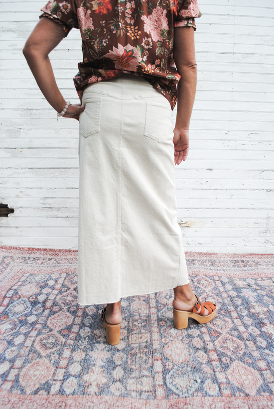 Drifting Along Cord Skirt