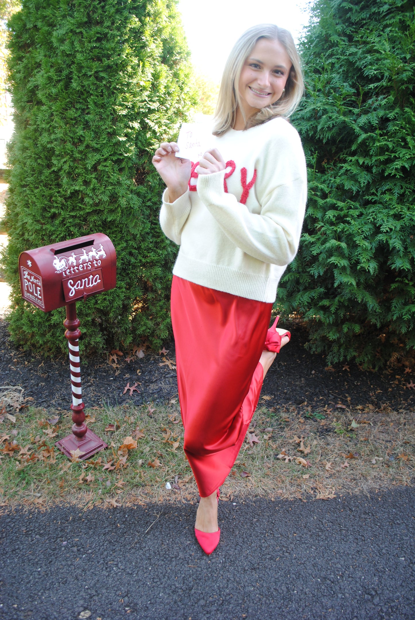 In the Spirit Red Skirt