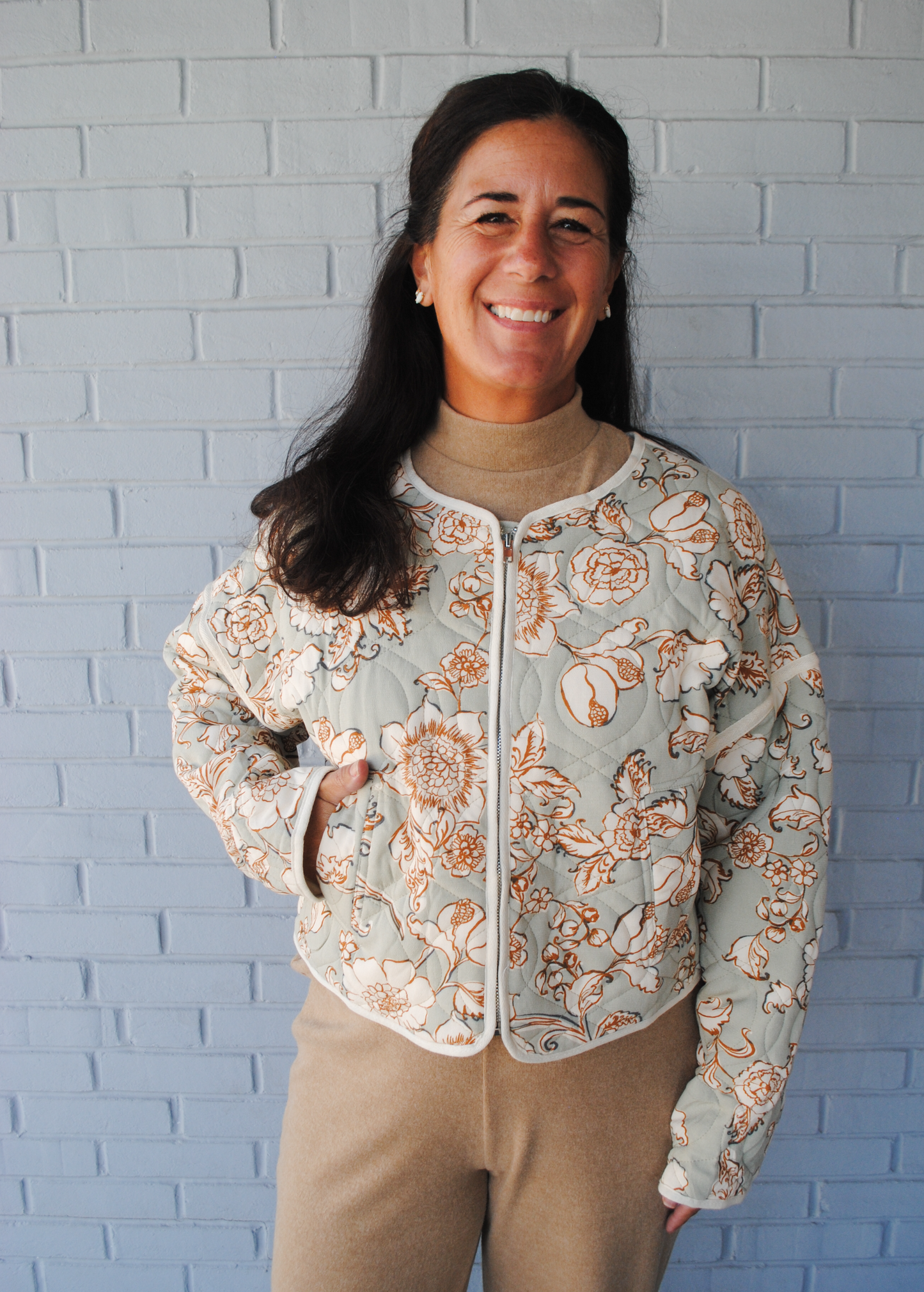 Floral and Spice Quilted Jacket