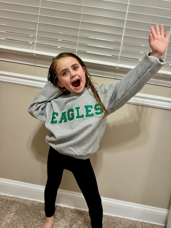 Kids Grey Eagles Varsity Letter