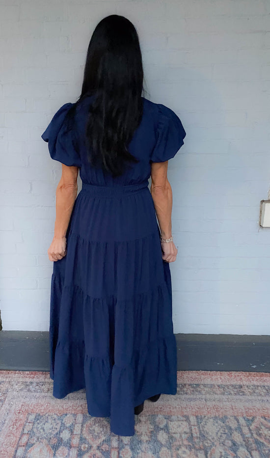 Holiday Navy Maxi Dress