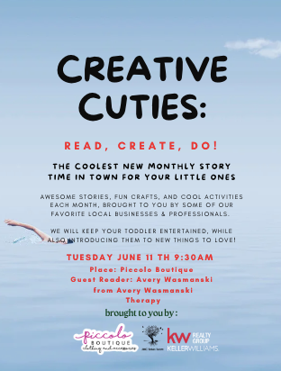 Creative Cuties!-Read , Create, Do!  6.11-9:30 AM