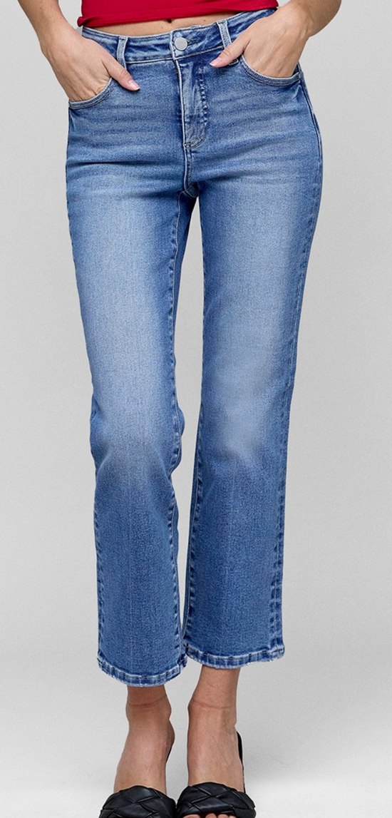 Frannie HR Crop Straight Jean