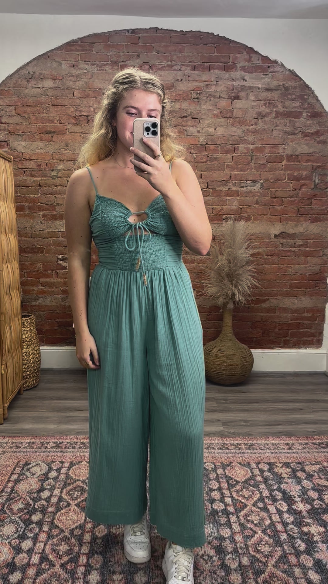 Load and play video in Gallery viewer, Chillin&amp;#39; Jumpsuit in Aqua
