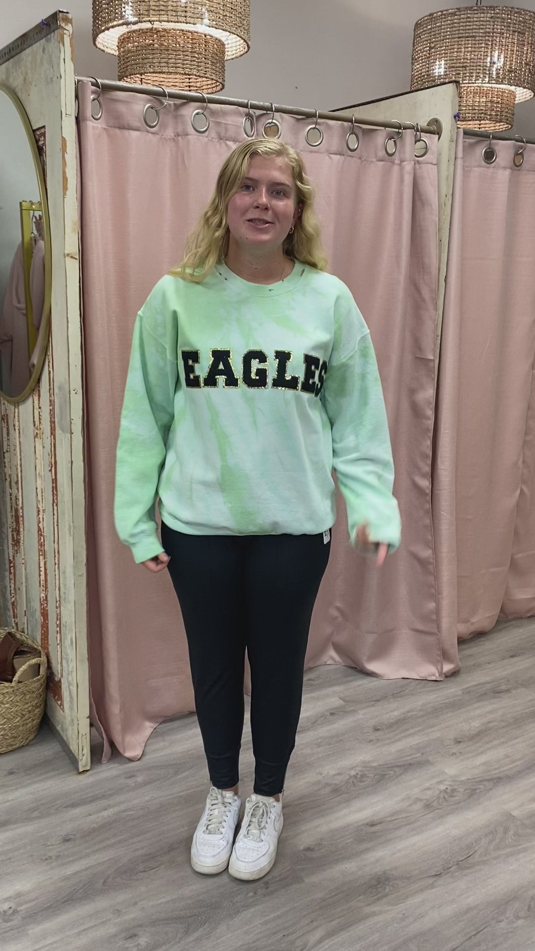 Tie Dye Eagles Crewneck 